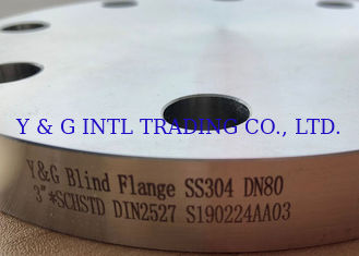 Endüstriyel SS304 SS316 İnşaat İçin Paslanmaz Çelik Kör Flanş ISO 9001