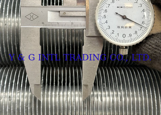 Fined Tube Round Fin Kalınlığı 0.3mm 1mm sıcaklık için
