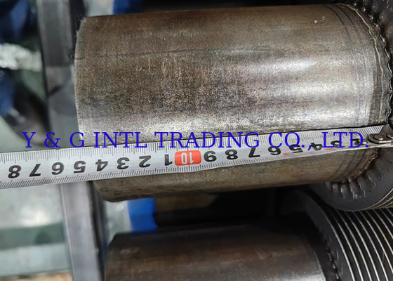 HF yuvarlak yüzgeç tüpü, genişletilmiş uç tedavisi ile Gümüş / Siyah Paslanmaz Çelik Stud Diya 12.7mm/15.88mm