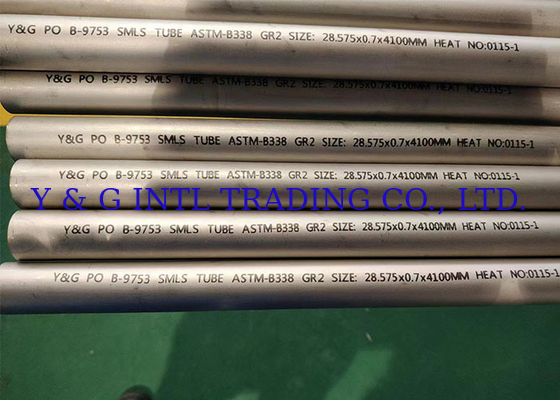 ASTM B338 Standart dikişsiz titanyum tüpü % 0.1 kirlilik