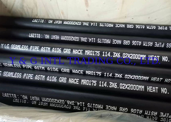 ASTM A53 ASTM A106'daki ipli uçları olan karbon çelik boru tüpü